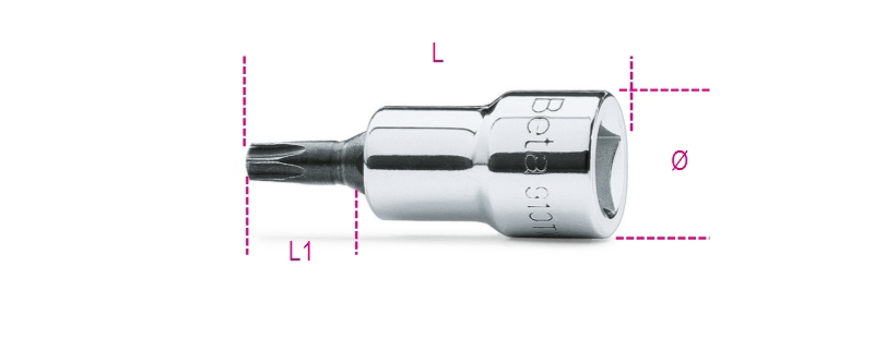 Beta 3/8” Schroevendraaierdoppen voor Torx® schroeven - T27