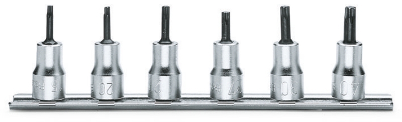 Beta 3/8” 6-delige set schroevendraaierdoppen voor Torx