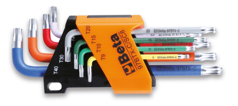 Beta 8-delig set haakse stiftsleutels voor Torx®