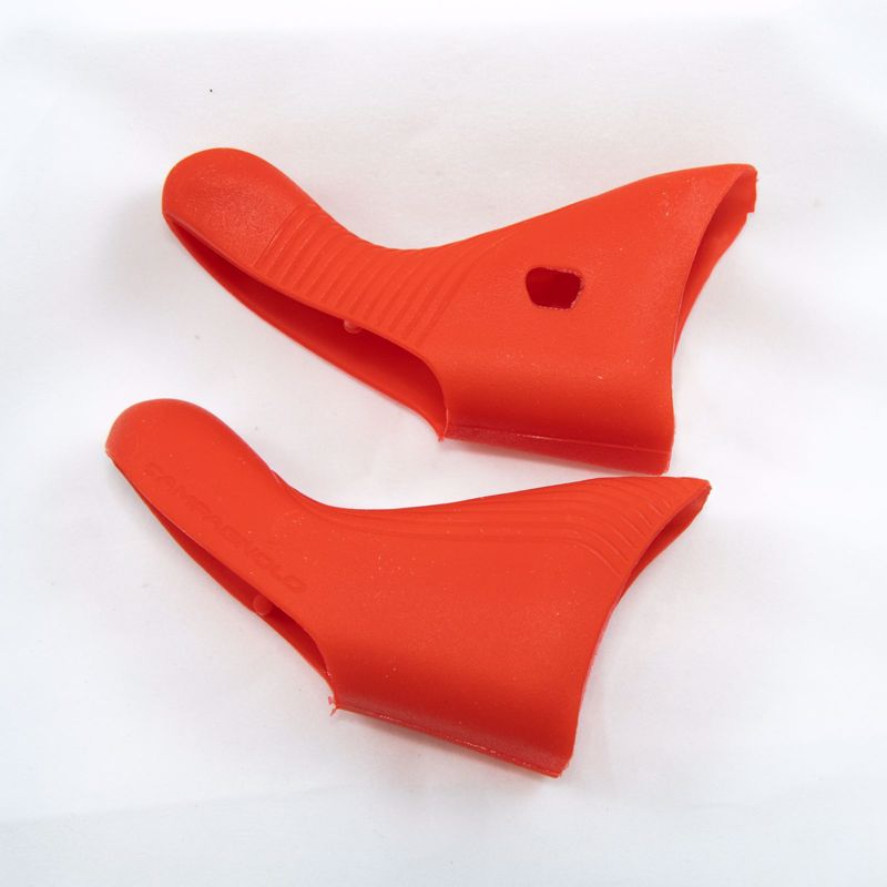 Campagnolo right + left EP PS rubber hoods - red