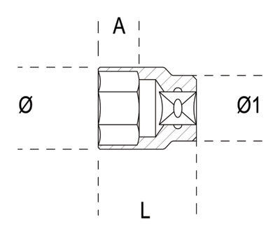 Beta 1/4'' Dopsleutels zeskant - 10