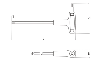 Beta Haakse stiftsleutels Torx - T15