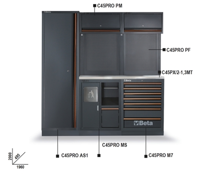 Beta C45PRO CX samengestelde werkplaatsinrichting