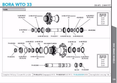 Campagnolo BORA WTO 33 DB 2WF DARK FRONT+REAR HG11 type FW body