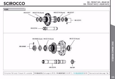 Campagnolo SCIROCCO DB wielset 2WF Ready (HH12, AFS) - N3W 13s body