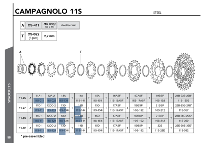 Campagnolo CASSETTE CAMPAGNOLO 11V 11-29