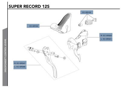 Campagnolo SUPER RECORD 12s Ultra-shift ergopowerset